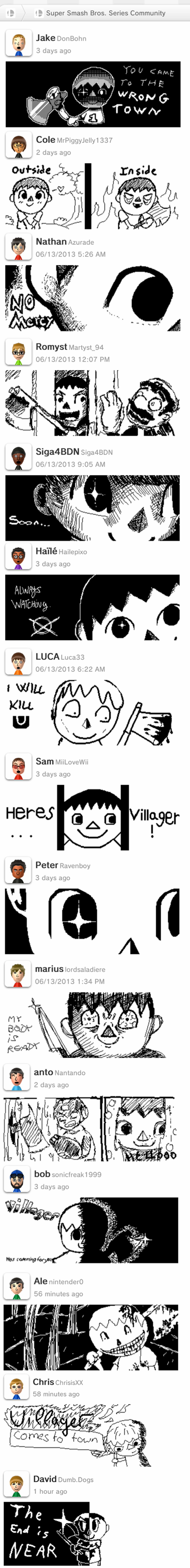Illustration for article titled In The Miiverse, Only The Villager Can Hear Your Screams